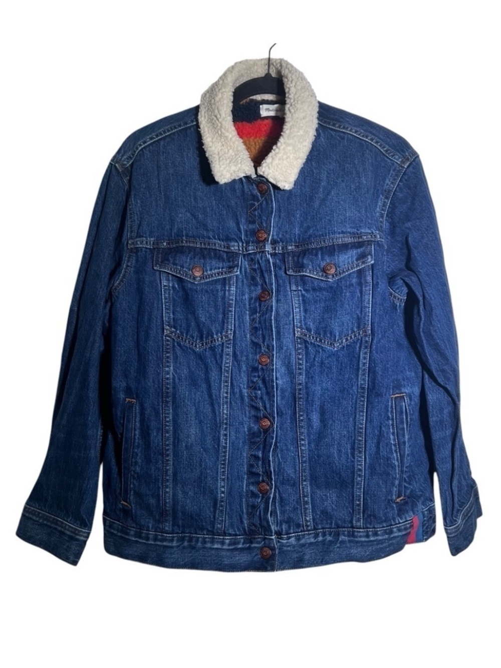 Madewell x Kule Sherpa-Lined Oversized Jean Jacket Medium